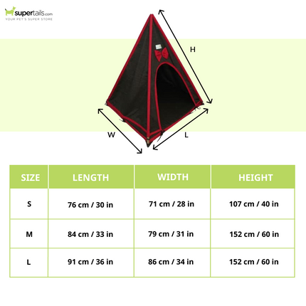 House of Furry Den Poocho Tent House for Dogs and Cats (Dark Coffee)