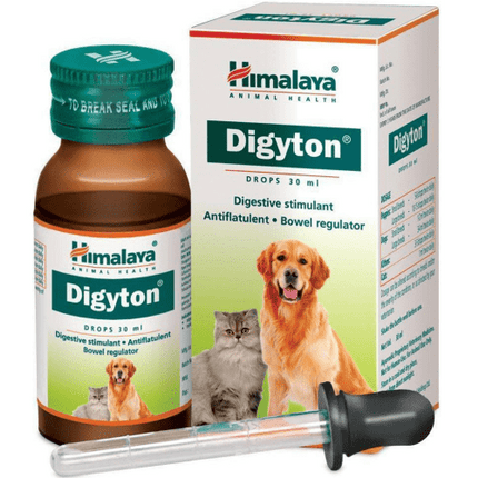 Himalaya Digestive Stimulant Digyton Drops and Erina EP Tick and Flea Shampoo for Dogs and Cats Combo
