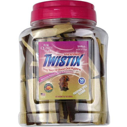 NPIC Twistix Pumpkin Spice Canister Dog Treats