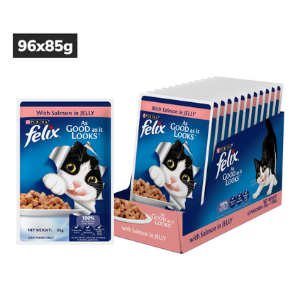 Purina Felix Salmon with Jelly Adult Complete and Balanced Cat Wet Food